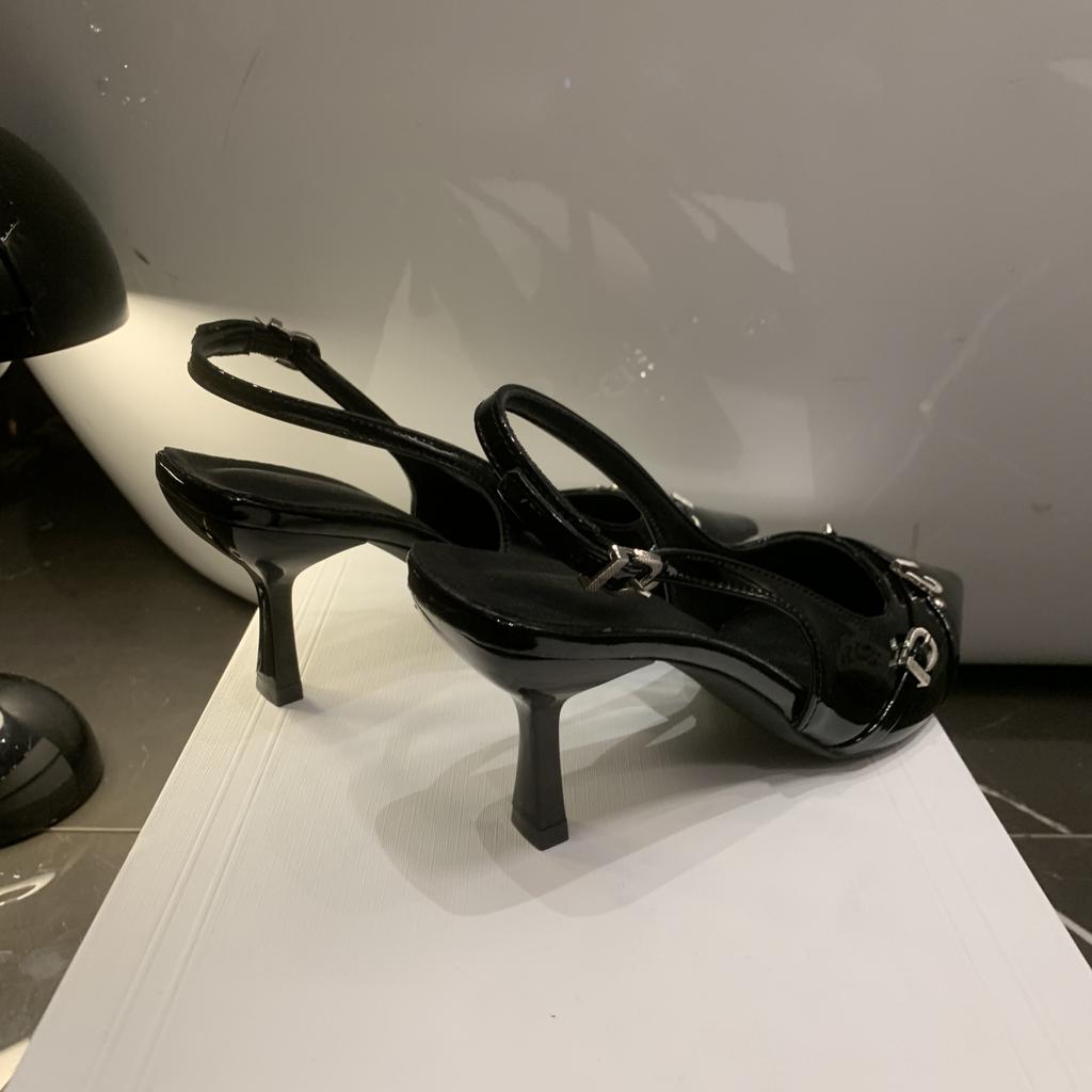 2025 Spring New Pointy Stiletto Riveted High Heels Women's Sense of Fashion Punk Style Single Shoes Womens Shoes