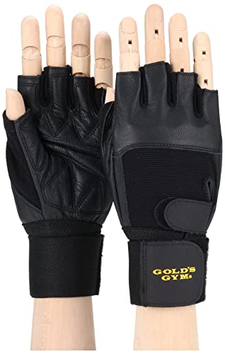GOLD'S GYM EX Ultima Leather Gloves G3433 Men's Large Black Approx. 9.9 Inches (23 Cm)