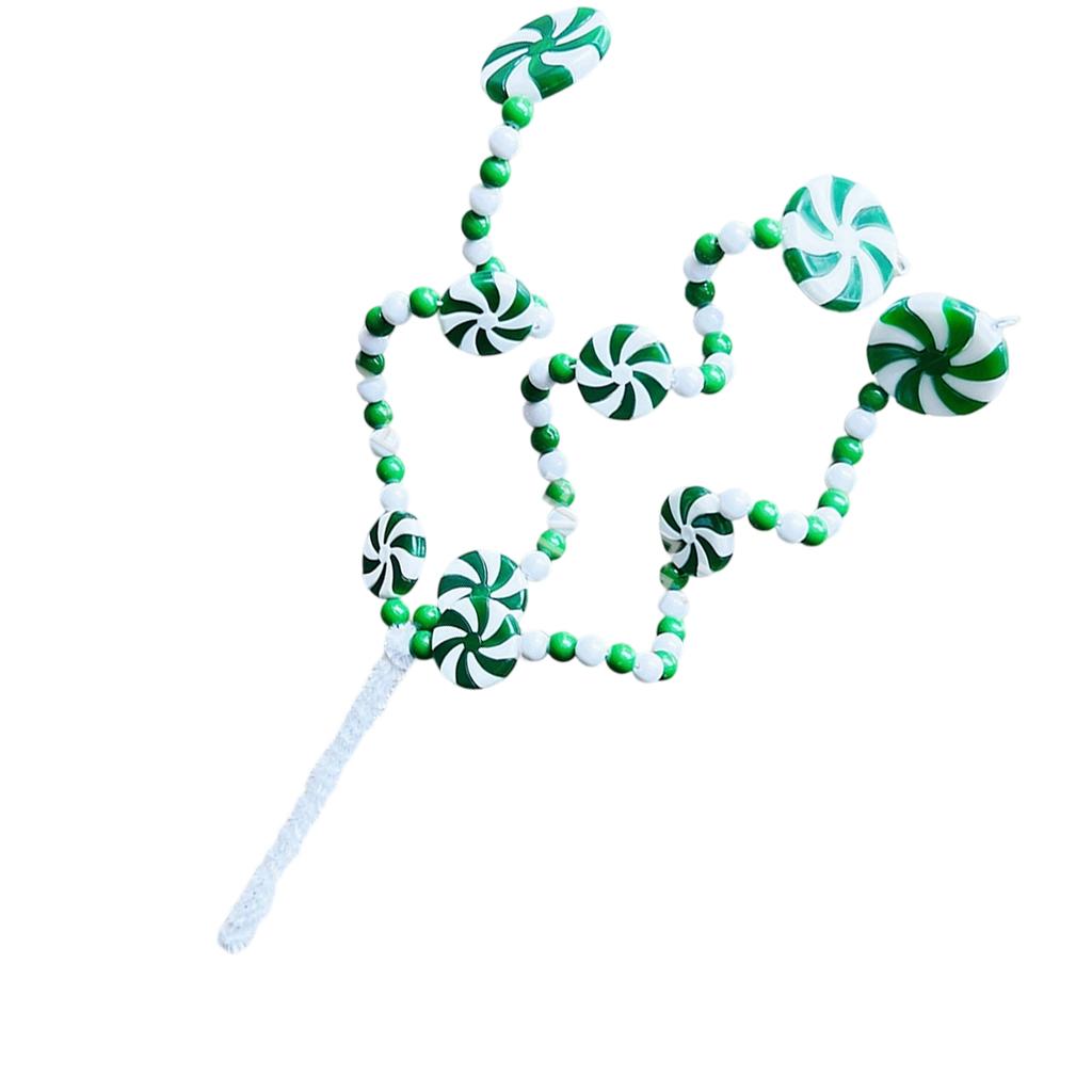 Christmas Tree Top Decoration Shatterproof Artificial Candy Branch Stem for Vase Arrangement Holiday Decoration