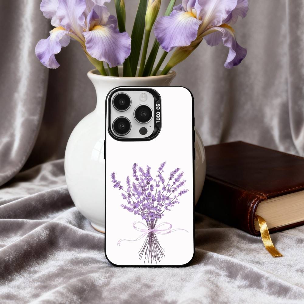 P-Purple L-lavender Phone Case For iPhone17,16,15,14,13,12,11 Plus,Pro Max Black Candy silver phone case