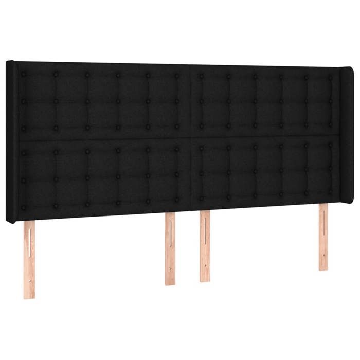 VidaXL LED Headboard Bedroom Furniture Double Bed Accessory Head of Bed Frame Interior Black 3124498