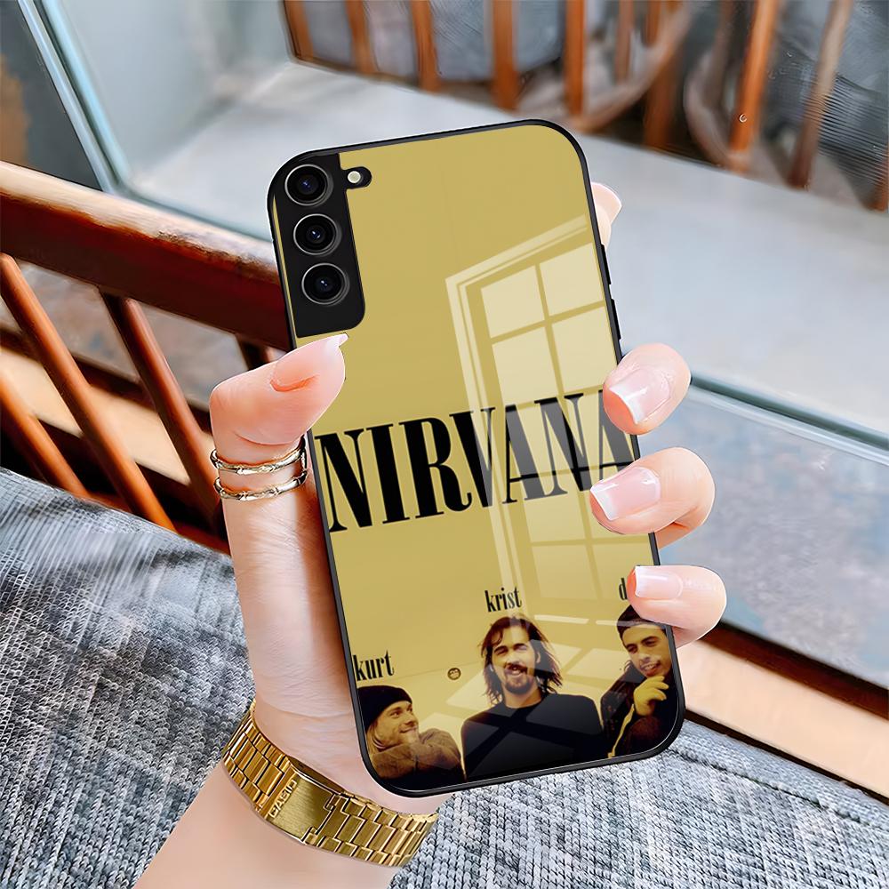 Band Hot N-Nirvana Phone Case For Samsung S26 S25 Plus S20 S20 Plus S22 Ultra S23 FE S21 Plus S21 Ultra Glass Cover