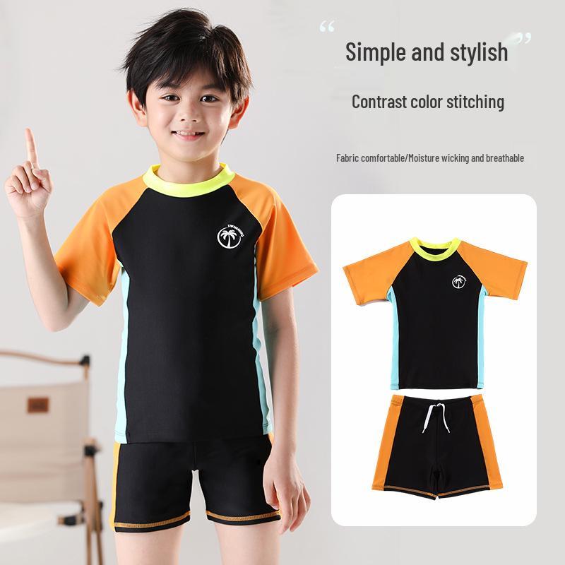 

Boys Quick-Dry Two-Piece Swimsuit for Toddlers & Youth (2025) XL чорний