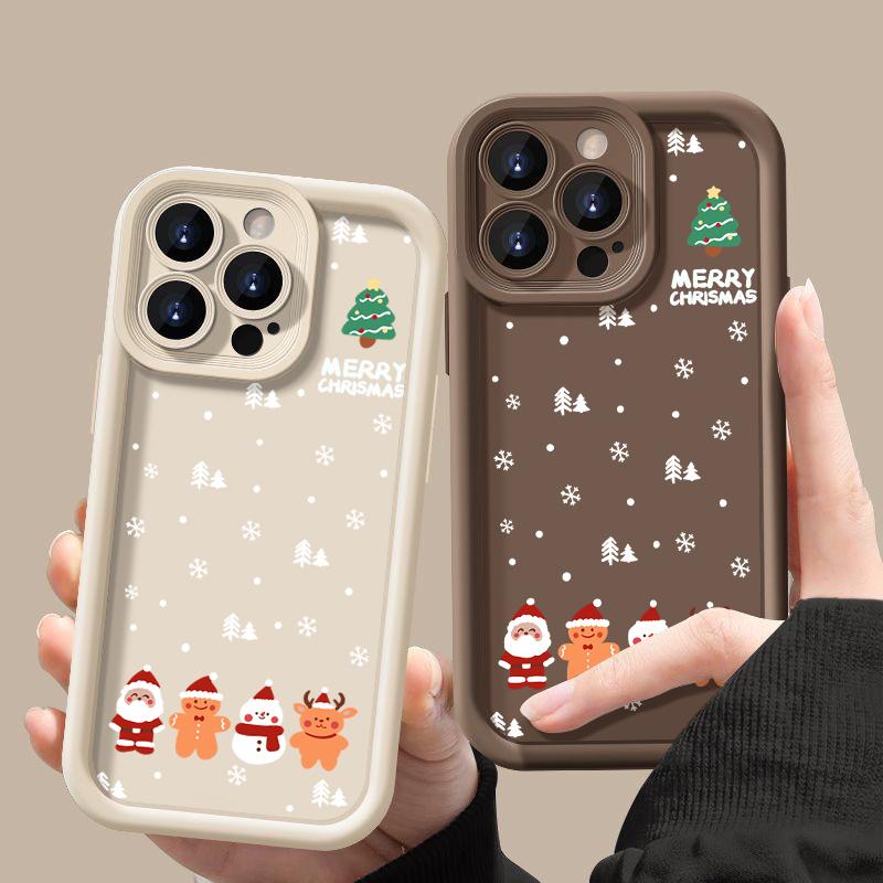 Veselé Vianoce Mäkké TPU puzdro Pre iPhone 17 15 16 Pro Max 14 13 12 11 Pro Max 16e Nárazuvzdorné Silikónové puzdro na telefón Darček na rok