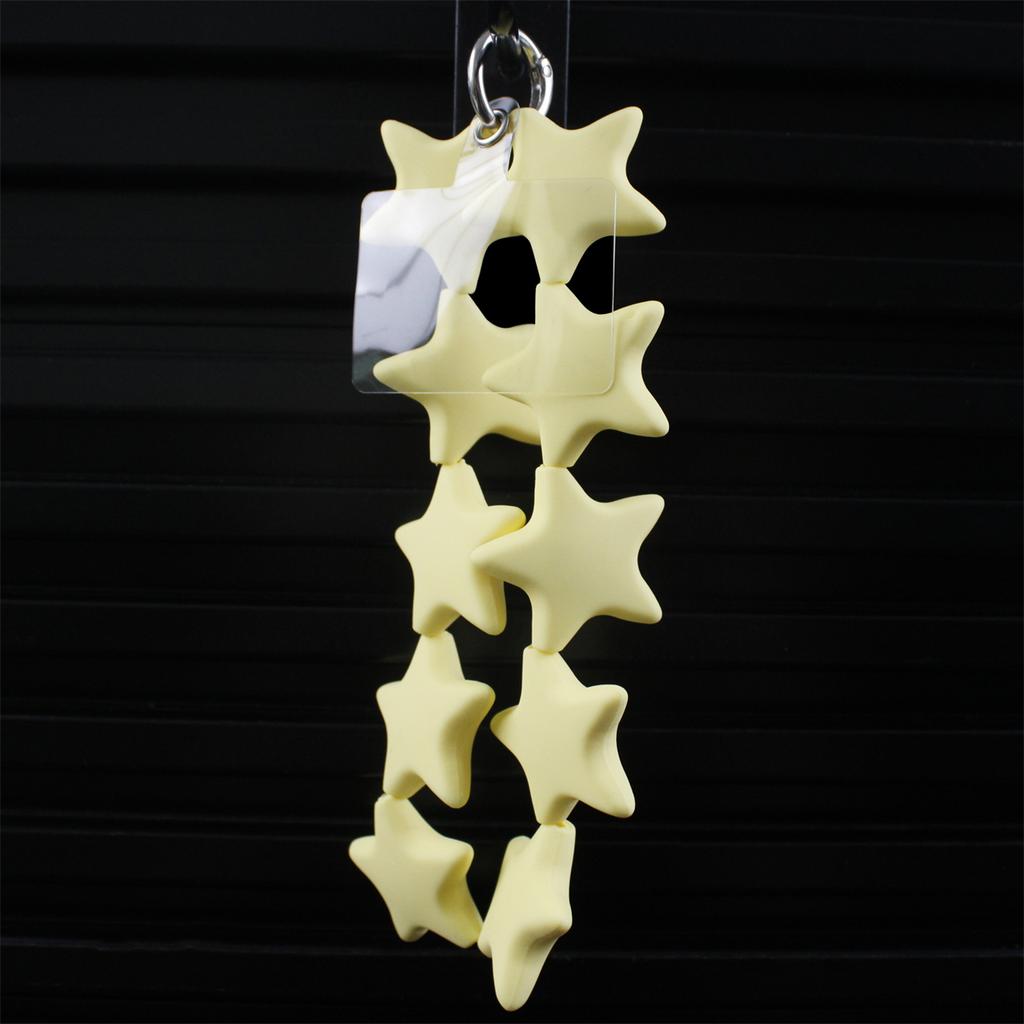 Coloful Silicone Star Rope Phone Chain Lanyard Charm Strap Wrist Beaded Hanging Cord Bracelet Keychain for CCD Camera Sweet Girl
