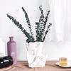 Ceramic Face Vase Modern Decorative Vase Centerpiece for Desk Table Bookshelf Home Accent White