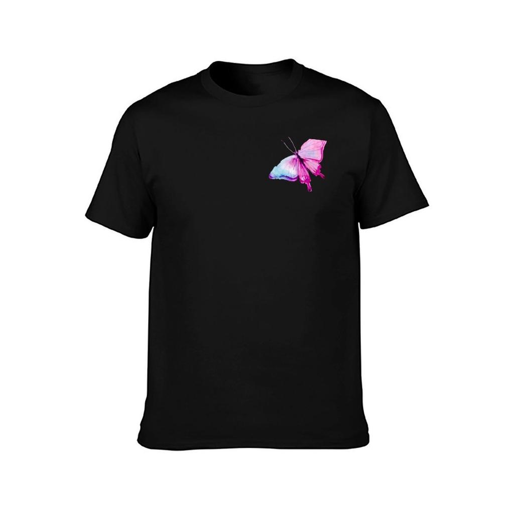pink butterfly TShirt Basic All Season Solid TShirt