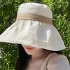 Large Brim Sunscreen Fisherman Hat Cloth Women Bucket Hat Casual Sun Protection Hat  Beach