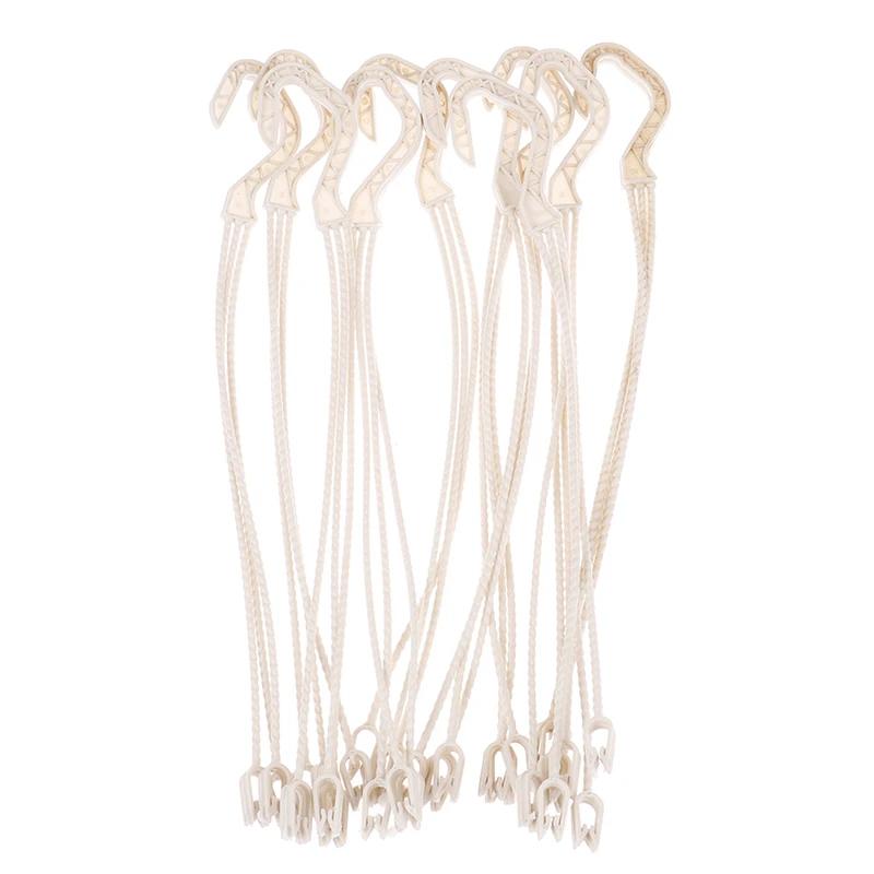 

10pcs/set Plant Pots Hanger Hook Flower Pots Hanging Basin Hanger Garden Basket Holder Hanging Chains Garden Accessories білий