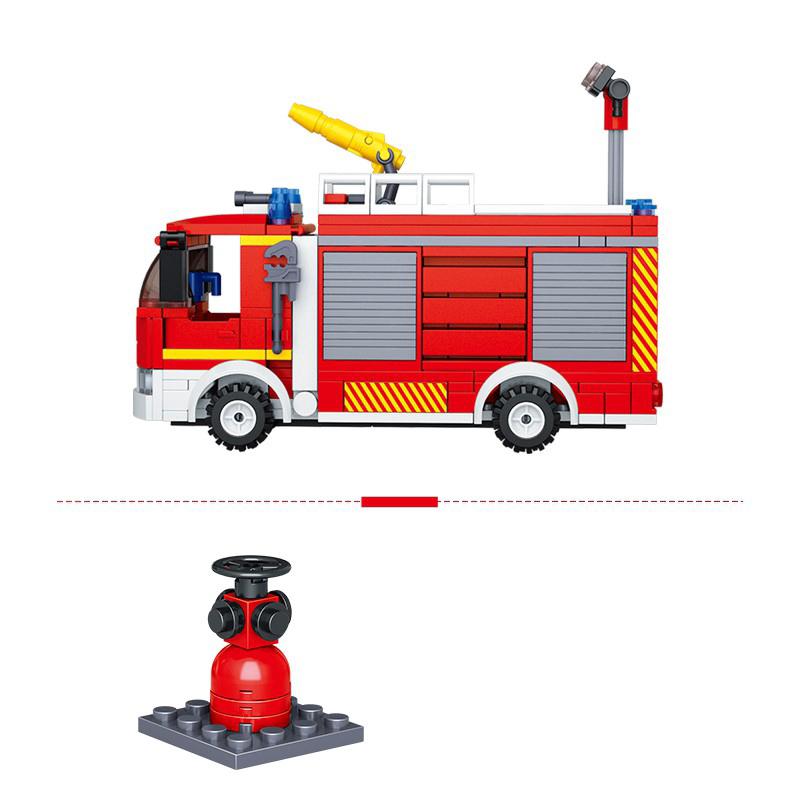 343 Buc Piese Pompieri Salvare Spray Rezervor Apă Aerian Blocuri de Construcție Camion de Pompieri Serie Serie Pompier Copii Cărămizi Jucării