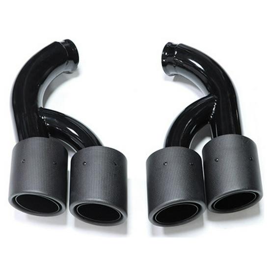 Porsche Cayenne GTS Black Quad Tailpipe Trim (11-24 Years)