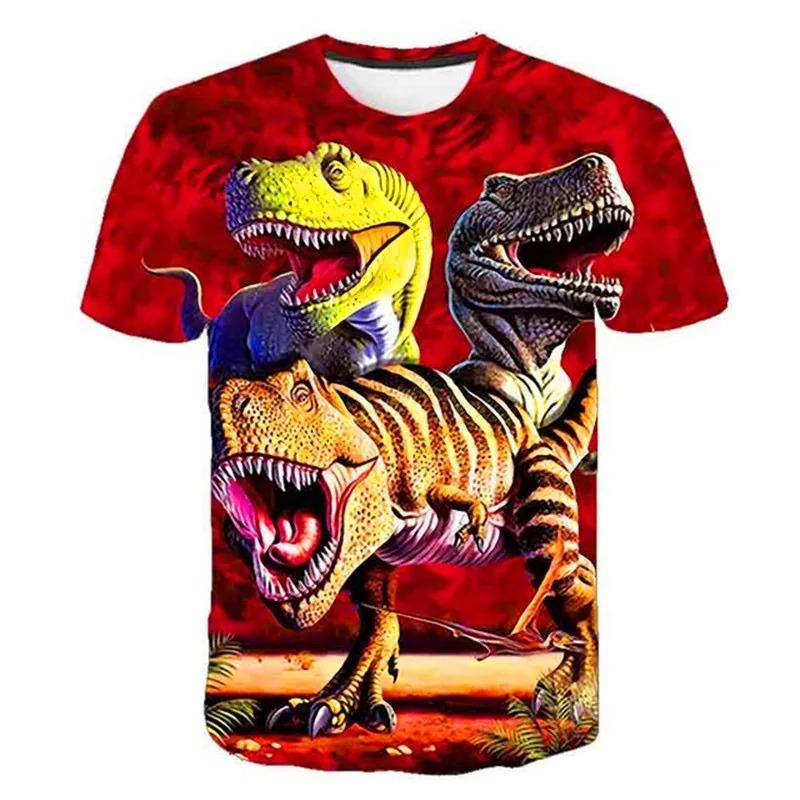 Dinosaurier T-Shirt Kinder Geburtstagsgeschenk T-Shirts Babykleidung Kinder Jungen Mädchen Dinosaurier T-Shirts 3D Gedruckt Cartoon