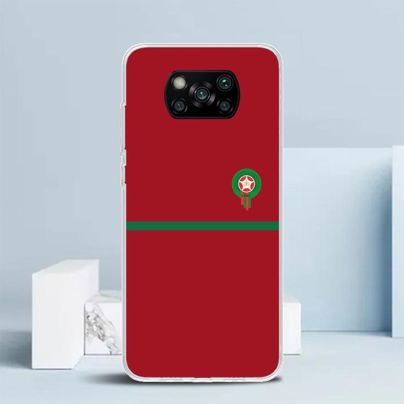 Morocco Flag Phone Case For Xiaomi Poco F7 Ultra X5 X6 X7 Pro M7 Redmi 15C 15 13C 13 12C 12 10C 10 10A 9 9C 9A 9T Cover Poco X7