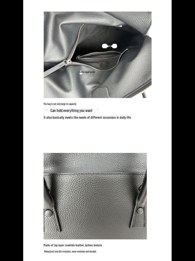 2024 Herbst/Winter Koreanischer Stil Litschimuster Leder Umhänge-Handtasche