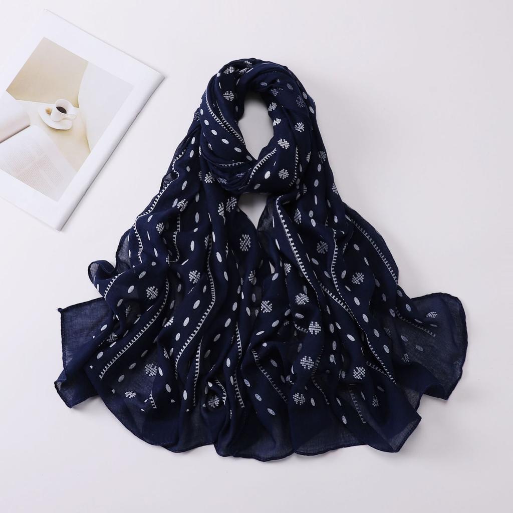 Plain Geometric Floral Foam Viscose Shawls Scarf Lady High Quality Wrap Beach Pashmina Stole Bufandas Muslim Hijab 180*90Cm
