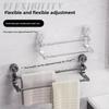 Mobiler Saugknopf Handtuchstange Handtuchhalter Stanzenfrei Ausziehbar Toilette Drehbar Handtuchständer Ständer Badezimmer