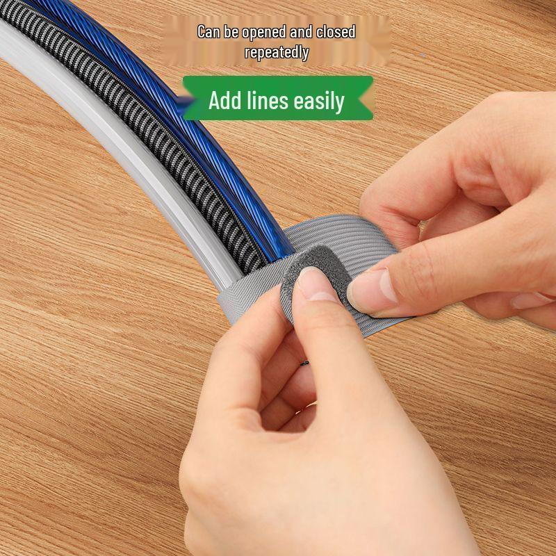 Self-Adhesive Velcro Cable Organizer for Desktop Storage