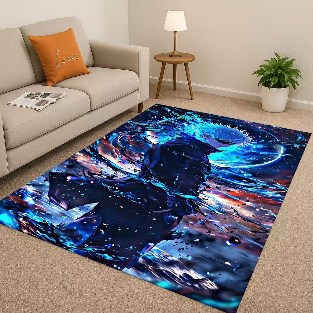 Anime Jujutsu Kaisen Cartoon Itadori Yuj Living Room Non-Slip Area Rug Carpet for Bedroom Playroom Sofa,Home Decor Doormat KID