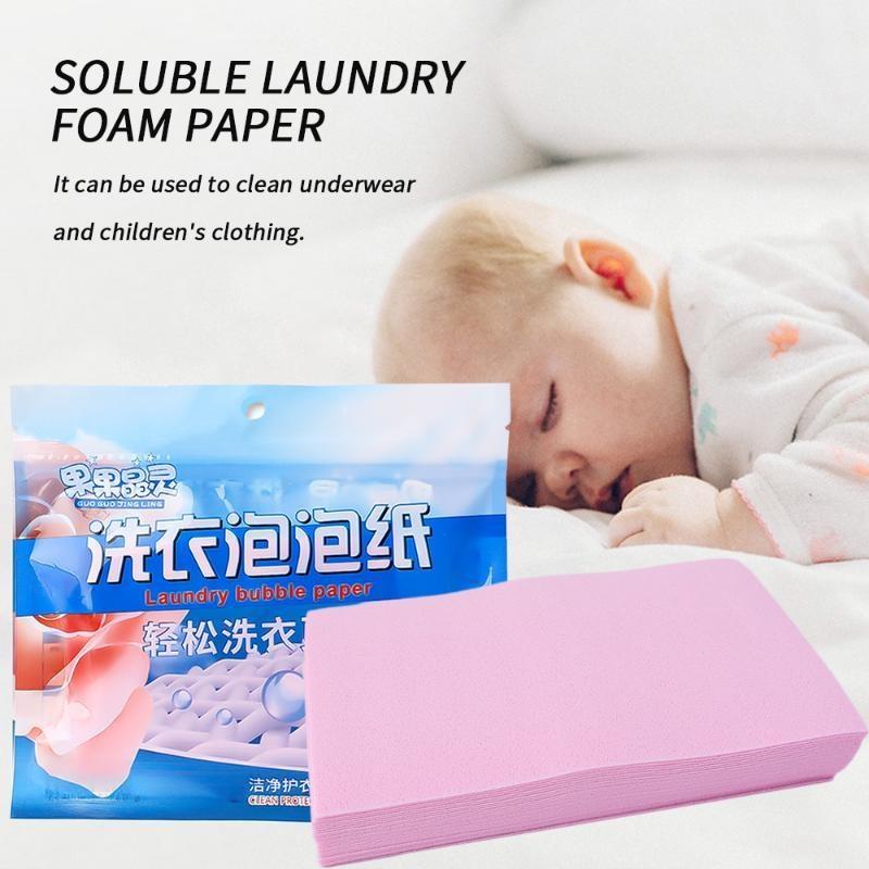 30 Pieces Of Portable Laundry Bubble Wrap, Strong Stain Remover, Instant Low Foam, Long-Lasting Fragrance Laundry Detergent For Home Use