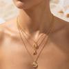 Bohemian Summer Starfish Shell Pearl Pendant Necklace for Women Trendy Gold Color Layered Chain Choker Beach Party Jewelry Gifts