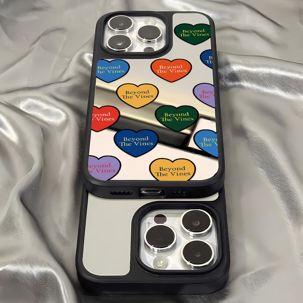 Mirror Phone Case for iPhone 15 11 13 14 for 15 16 Pro Max 12 13 16 Pro Cloud Flower and Animal Cute Style Phone Case