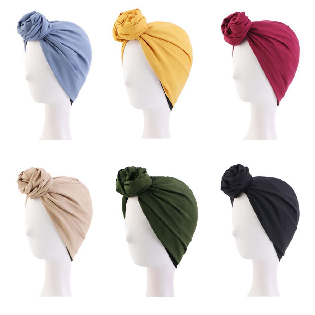 Afrikanisches Stretch-Knoten-Gele-Haarwickel-Turban-Stirnband für Frauen zum Ausgehen Dehnbarer Turban für Damen