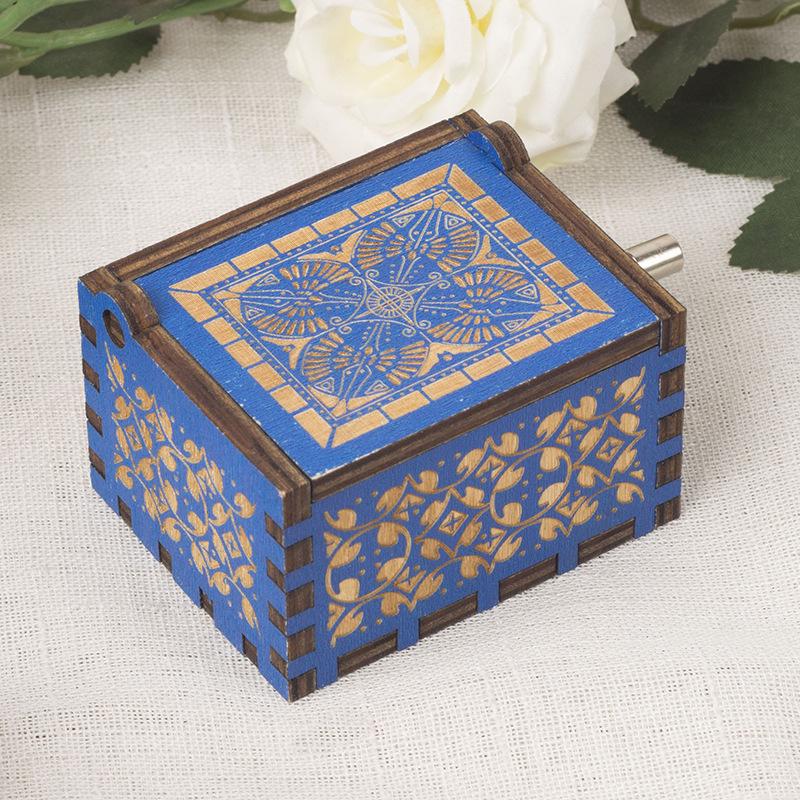 Handkurbel Harry Potter Schloss im Himmel Massivholz Spieluhr - Frohe Weihnachten für Alice