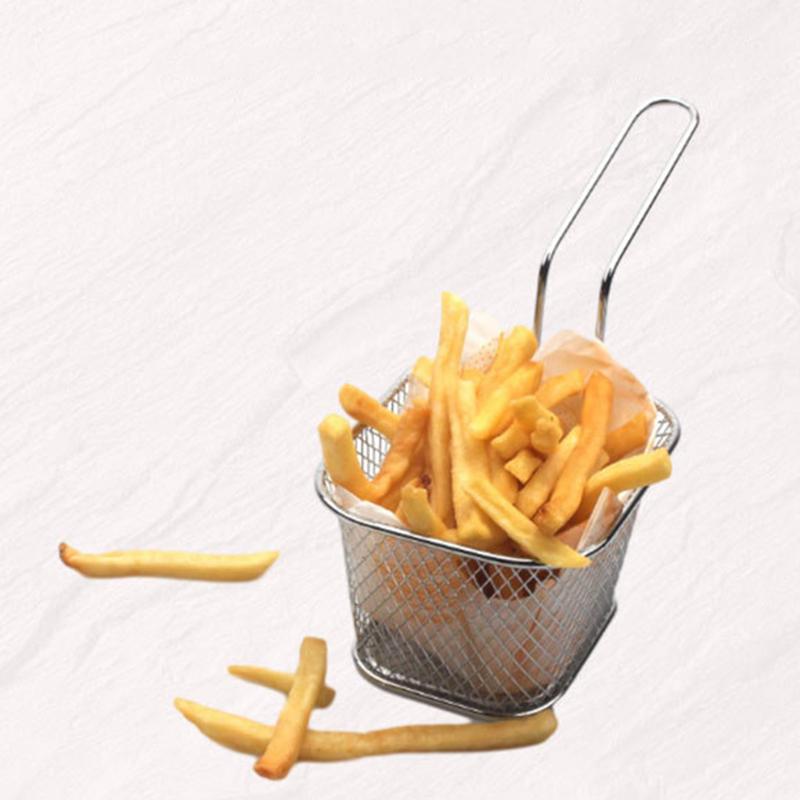 4 stk Matkurv Matlaging Pommes Frites Kurv Mini Frityrkurver Matlaging Pommes Frites Kurv