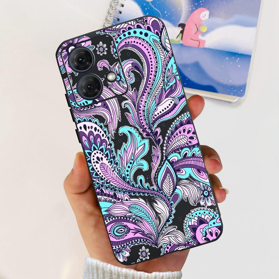 For Motorola Moto G84 5G Case 2023 New Stylish Butterfly Cat Slim Black Silicone Soft TPU Phone Cover For Moto G84 5G G 84 Coque