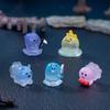 Mini Halloween Ornament Cartoon Ghost Doll Figurine Micro Landscape Home Decoration Dollhouse Model Car Interior Desktop Decor