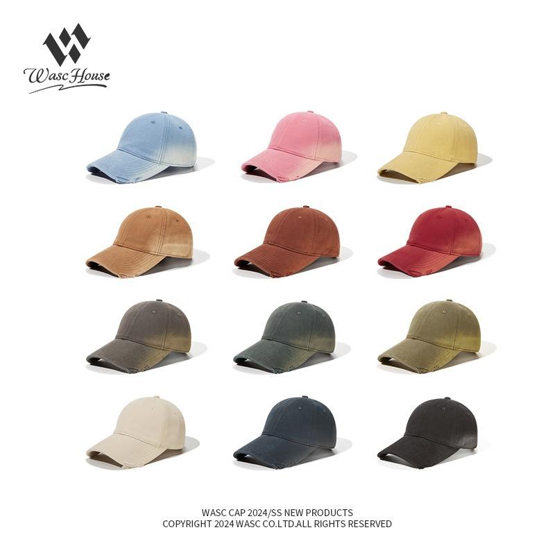 Do Old Holes Baseball Hat Personality Soft Top Men and Women Versatile Small Gradual Change Shading Cap