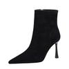 Boots Women's Suede Pointed Head Thin Heel Side Zipper High Heel Thin Boots Women DS-7922-5