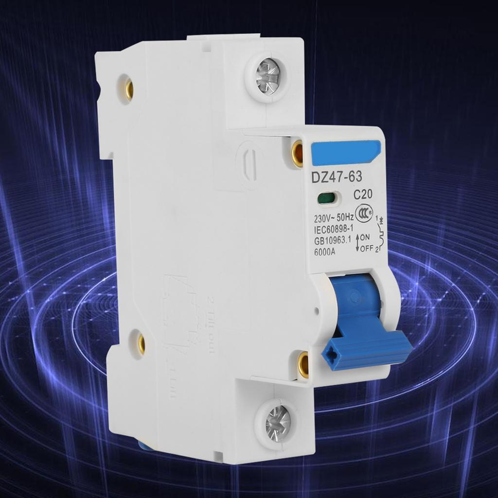 1P Miniature Circuit Breaker For Small Power Generation System DZ4763 230V 20A
