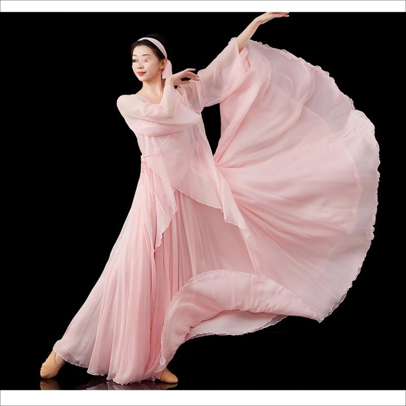 Flowy Chinese Style Classical Dance Dress S