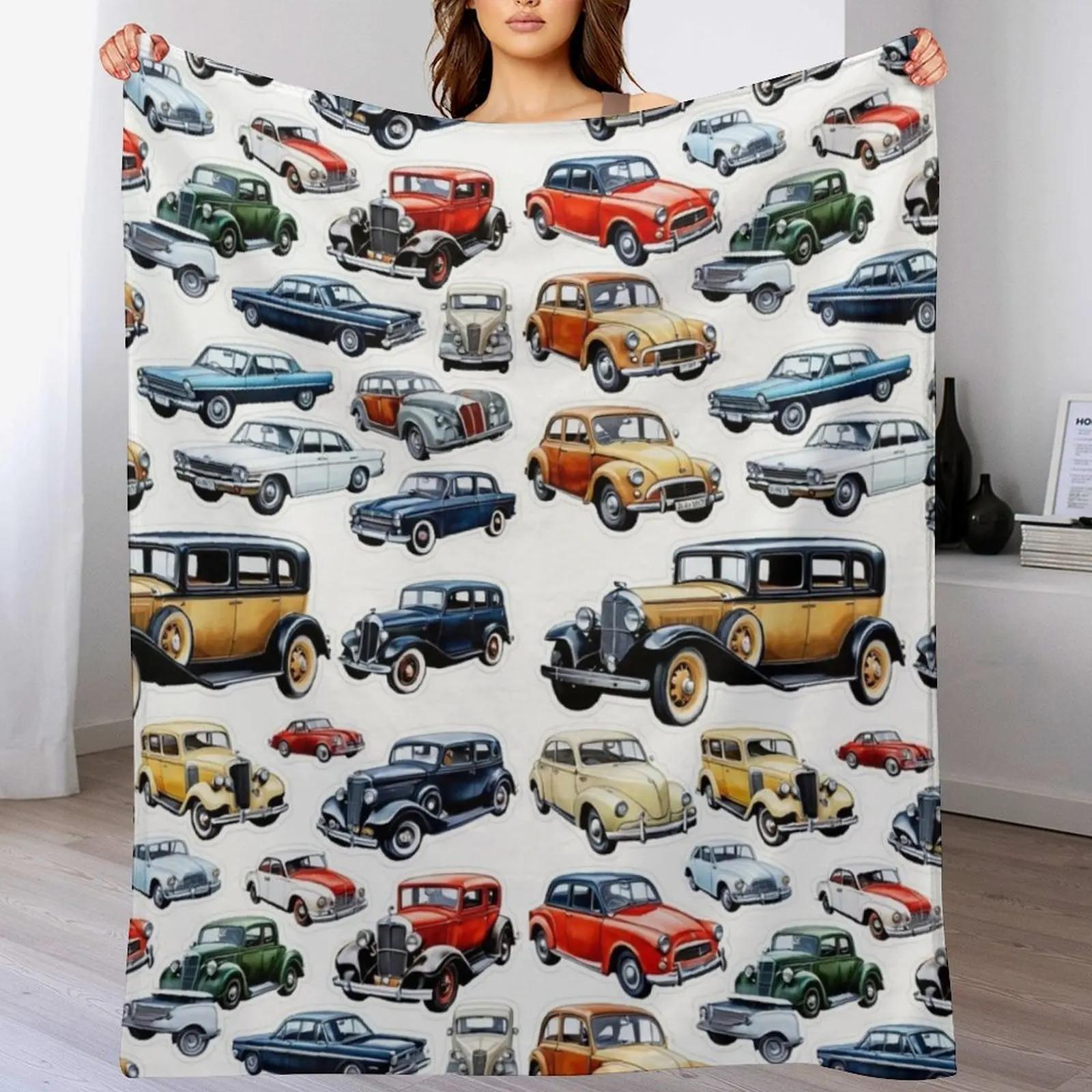 

CAR COLLECTION Throw Blanket Hairy Moving Blankets For Bed manga Blankets 30x40in