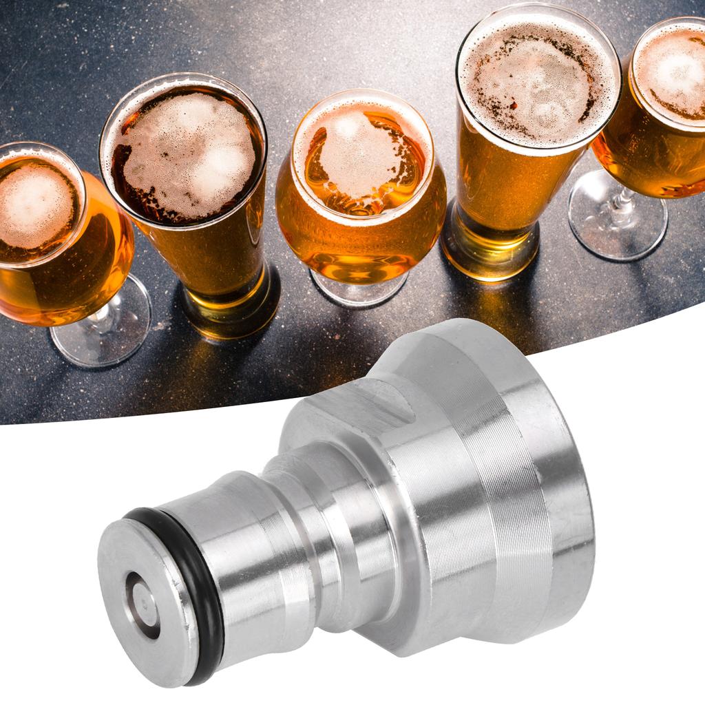 1/2in Liquid Ball Lock Stainless Steel Keg Coupler Adapter Beer Barrel Brewing Accessory