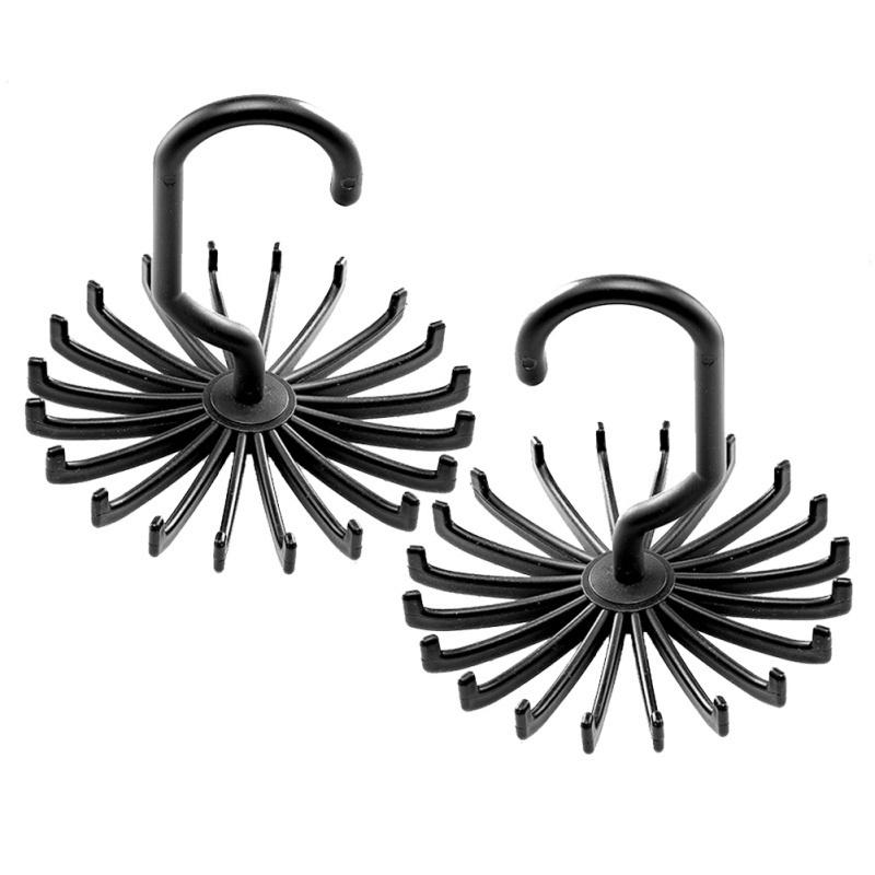 360 Rotating Tie Rack Adjustable Tie Hanger Holds 20 Neck Ties Organizer Men
