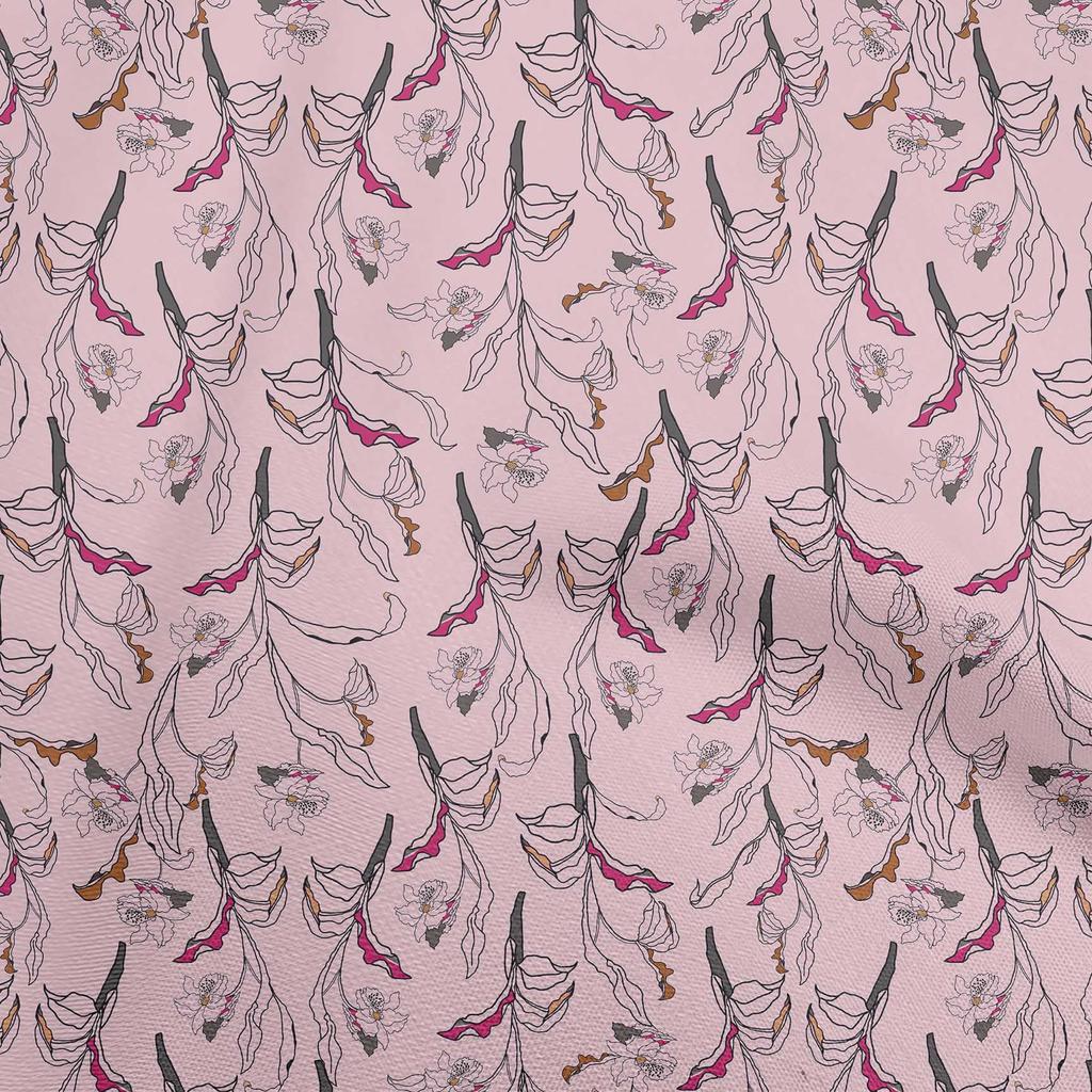 oneOone Cotton Flex Dusty Violet Fabric Floral & Craft Projects Decor Fabric Printed By The Yard 40 Inch