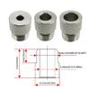 Precise Stainless Steel Drill Sleeve Drill Bushing 8Pcs 3-10mm Diameters M14x1.5 Threads NonSlip Textured Surfaces