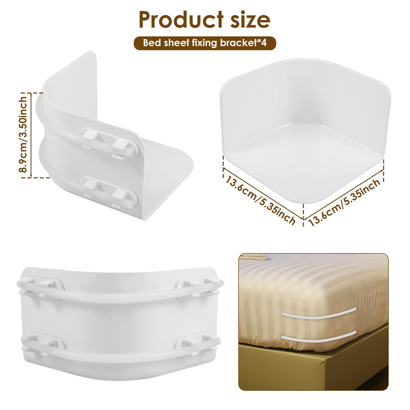 

4/8Pcs Bed Sheet Holder Plastic Bed Corner Sheet Grippers Straps with Fitted Lock Straps Bedsheet Corner Fastener Non-slip Clips
