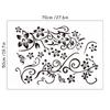 Diagonal Flower Vine Butterfly Fly Vinyl Wall Stickers Removable For Home Living Room Tv Background Decoration Two Packing Sizes