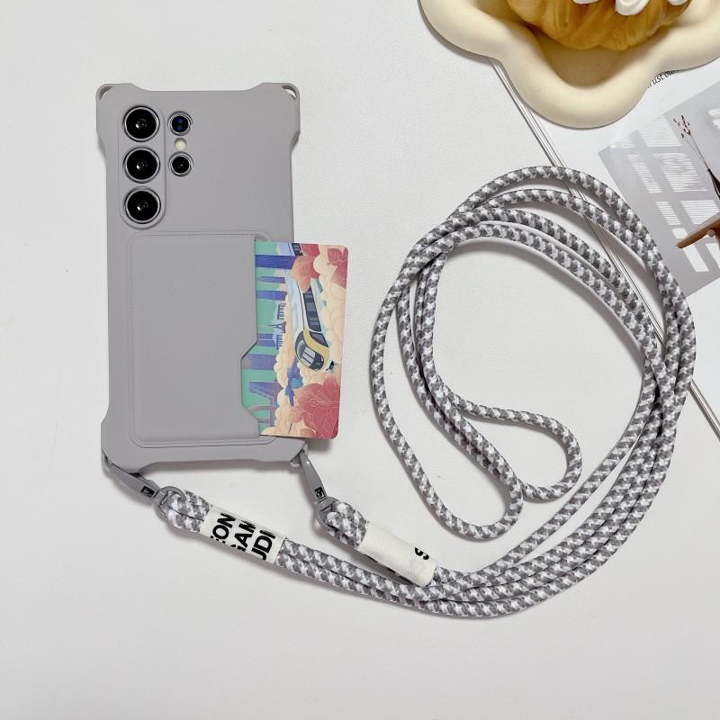 

Case For Samsung Galaxy A16 A55 A35 A15 A54 A34 A14 S24 FE S25 Ultra Shockproof Wallet Card Crossbody Strap Cord Lanyard Cover Galaxy S23&Case & Strap