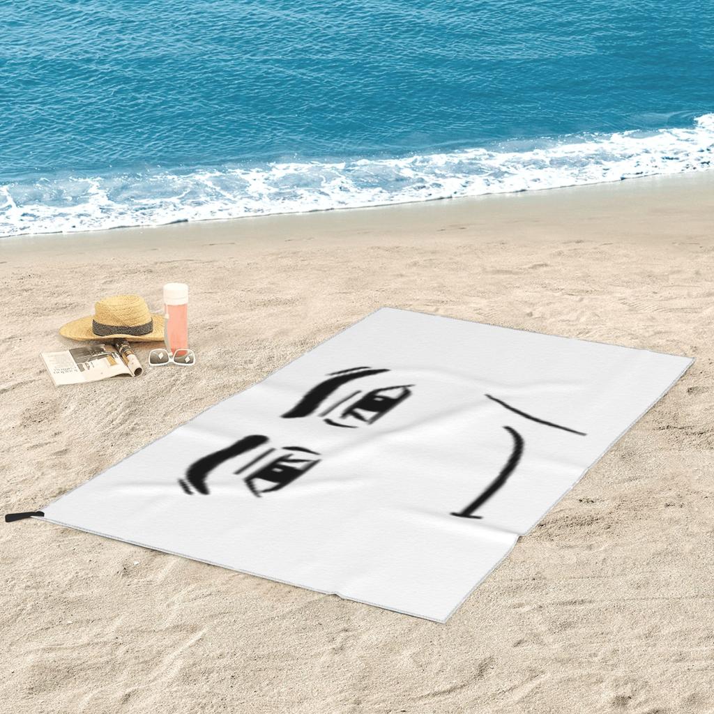 The man face Beach Towel Soft Microfiber Quick Dry Absorbent Quick Towels For Swimming