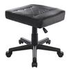 VECELO Stool with PU Width 47 X Depth X Height 10cm Thick Rotating Height Simple Black Ottoman, Footrest, Casters, Leather, 40.5 38-46cm, Cushion,