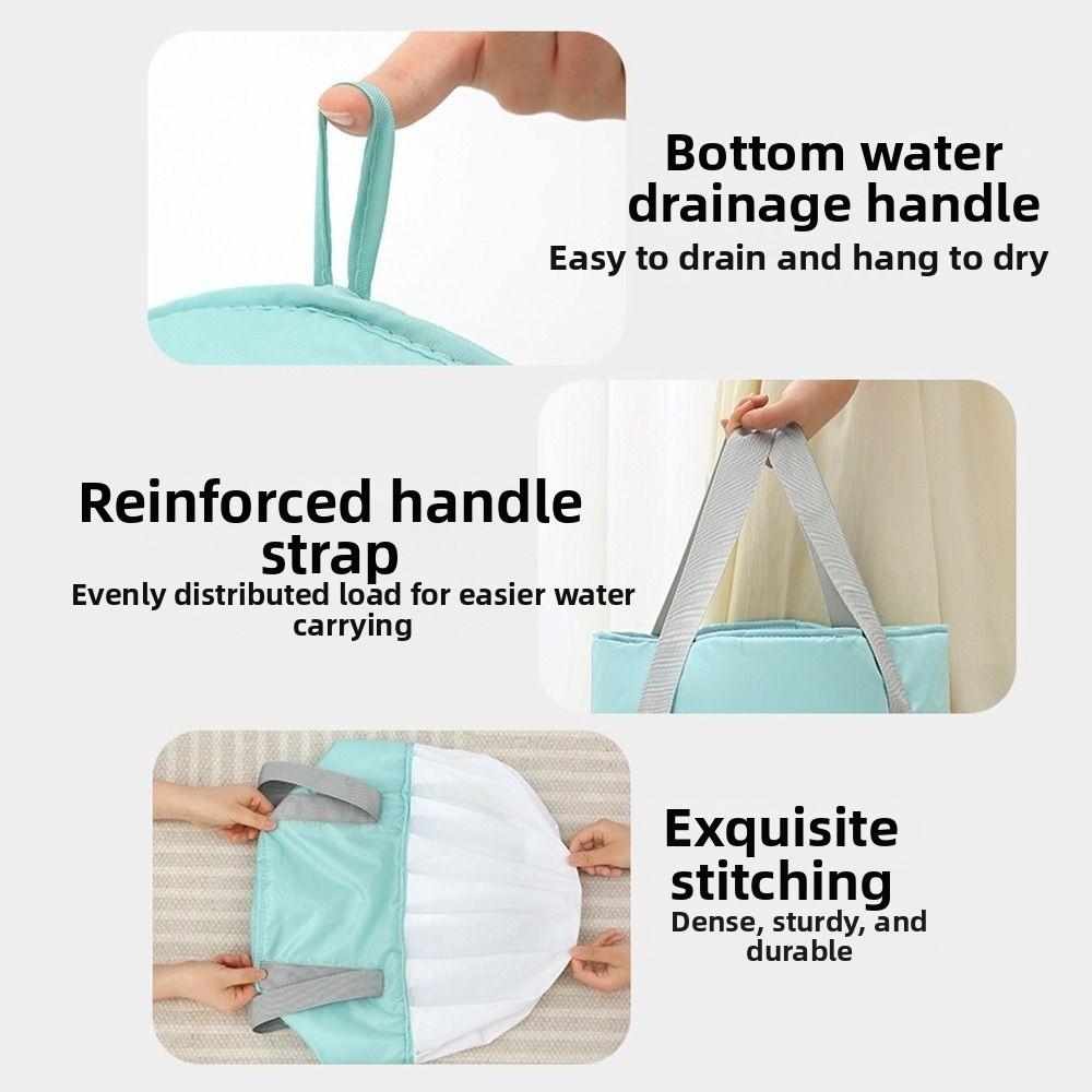 Portable Foldable Foot Washing Bag Anti-Leak Foot Bath Tub Bag Bucket for Soaking Feet Travel