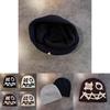 Knit Beanie With Demon Face Embroidery For Halloween And Winter Warmth