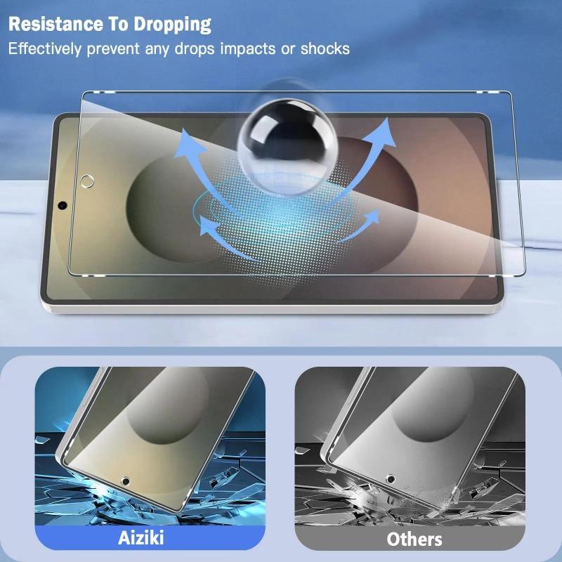 4 stk Skjermbeskytter For Samsung Galaxy S24 S25 Ultra S23 S22 S21 Plus Herdet Glass Fingeravtrykkslås Skjermbeskyttelsesfilm