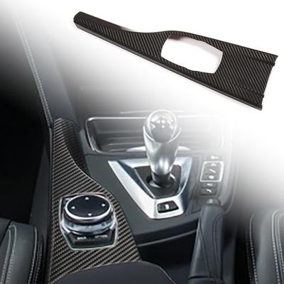 Multimediapanel Trim Slitagebeständig Hög Hårdhet Kolfiber Högerstyrd Multimediapanelkåpa för BMW 3/4 Serie F30/F31/F32