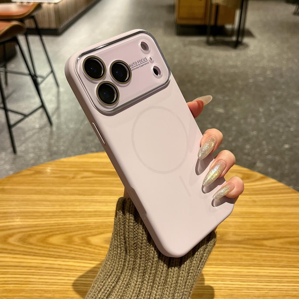 Solid color liquid magnetic lens film is suitable for iPhone16Pro max Apple 17 mobile phone case 14/15 large window.