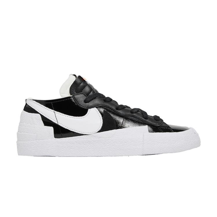 Nike Blazer Low Sacai Черная лакированная кожа 36
